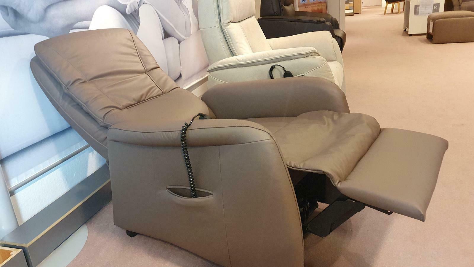 TV Sessel Relax Leder elektrisch 2 Motoren Aufstehhilfe sofort