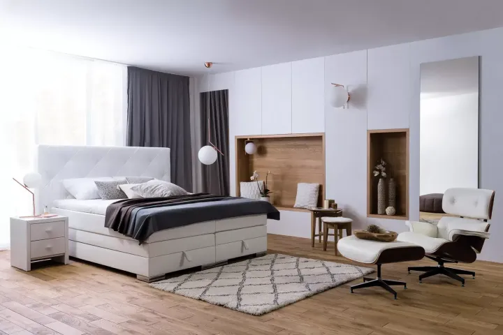 Boxspring Beverly u. Trendi Bettsystem Beverly von Dico Möbel | Boxspringbetten